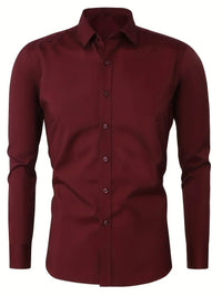 Hunter · Camisa Elegante de Manga Larga con Botones
