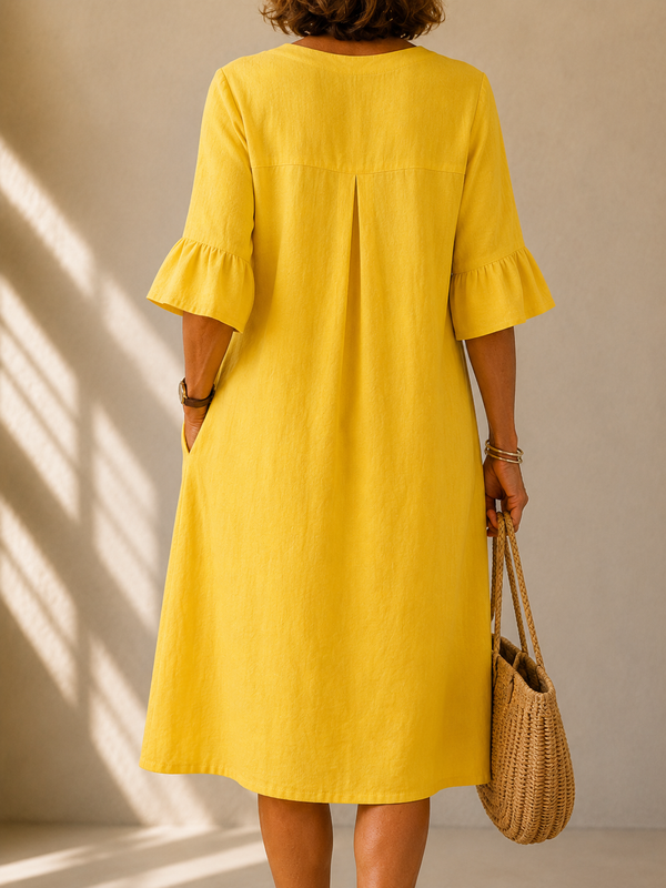 Aveline · Vestido Amplio con Botones