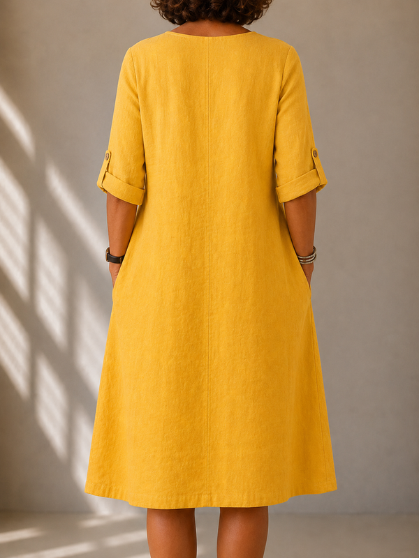 Monique · Vestido Fluido con Mangas Largas