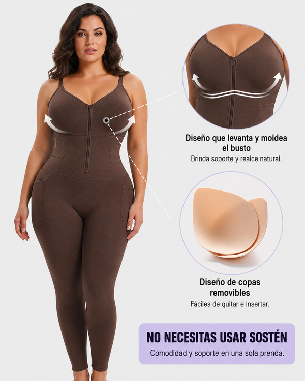 Esbelta · Body Integral Cremallera Escote V