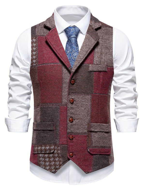 Parker · Chaleco Tweed de Espiga para Hombre