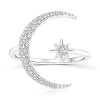 Luna y Estrella · Anillo Luna y Estrella en Plata