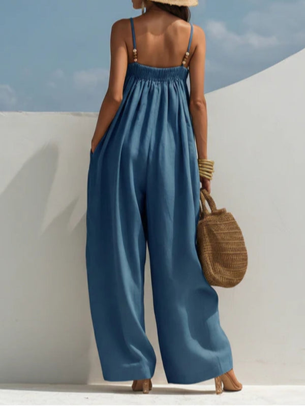 Mónica · Mono de Denim de Pierna Ancha