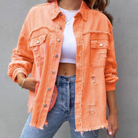 Cecilia | Chaqueta vaquera oversize de efecto desgastado para mujer™