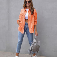 Cecilia | Chaqueta vaquera oversize de efecto desgastado para mujer™