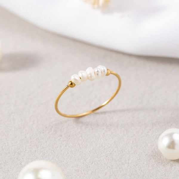 Perla Natural · Anillo Clásico con Perla de Agua Dulce