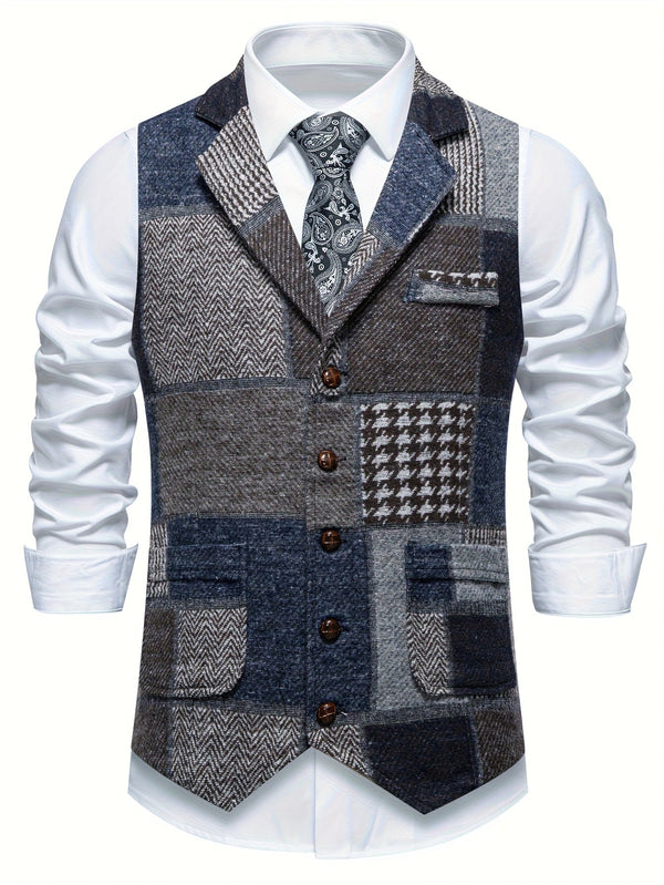 Parker · Chaleco Tweed de Espiga para Hombre