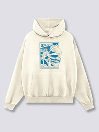 Estampado Frontal - Comida Sudadera con Capucha