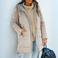 Freida | Chaqueta acolchada larga con capucha para mujer™