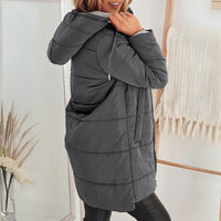 Freida | Chaqueta acolchada larga con capucha para mujer™