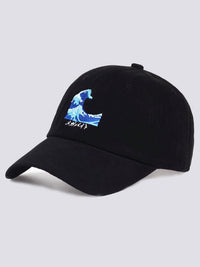 Ola de Kanagawa Gorra - Negro
