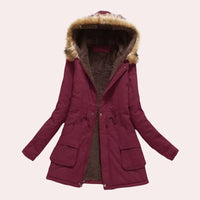 Hannah | Parka con capucha y ribete de pelo sintético para mujer™