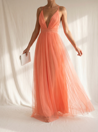 Ginevra · Vestido Maxi en Luz Coral