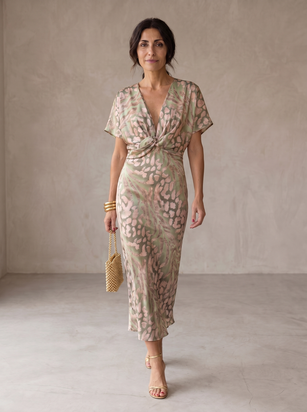 Antonella · Vestido Elegante de Tejido Ligero y Fluido