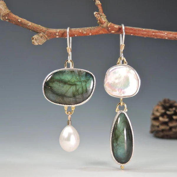 Vintage · Pendientes con Piedra Vintage