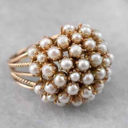 Perlas · Anillo con Perlas Engastadas