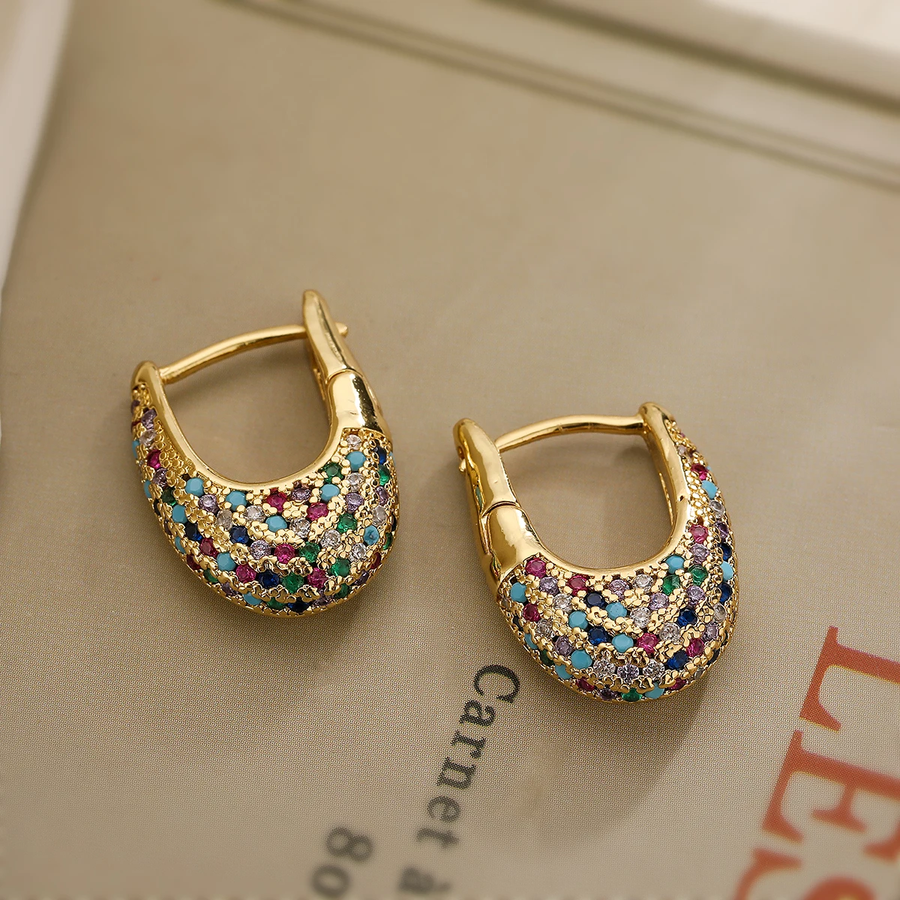 Cristal · Pendientes Elegantes con Cristales de Colores
