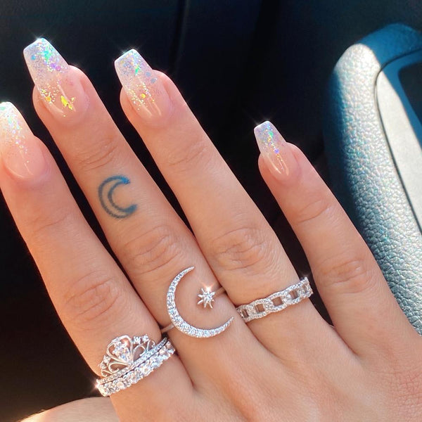 Luna y Estrella · Anillo Luna y Estrella en Plata