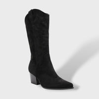 Botas Ortopédicas Cowboy Ante Tacón Ancho