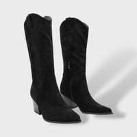 Botas Ortopédicas Cowboy Ante Tacón Ancho