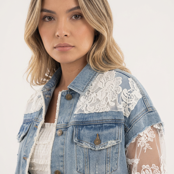 Chaqueta Vaquera Parches Mujer