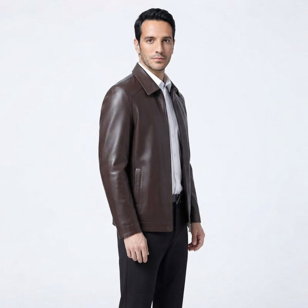 Chaqueta Piel Acabado Agrietado