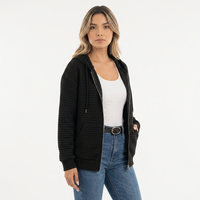 Chaqueta Capucha Material Estructurado