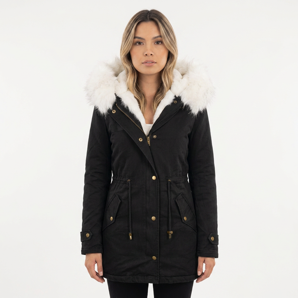 Chaqueta Invierno Capucha Botones