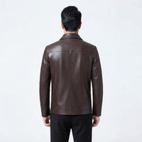 Chaqueta Piel Acabado Agrietado