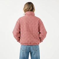 Chaqueta Corta Cuadros Cremallera