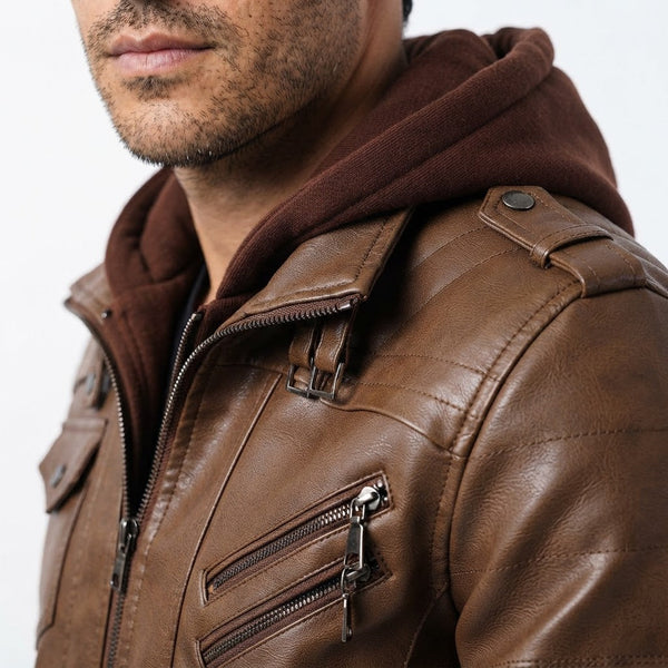 Chaqueta Motera Piel Premium