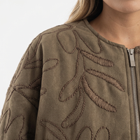 Chaqueta Piloto Ante Bordada