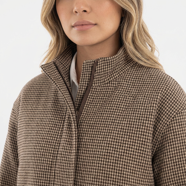 Chaqueta Piloto Cuadros Mujer