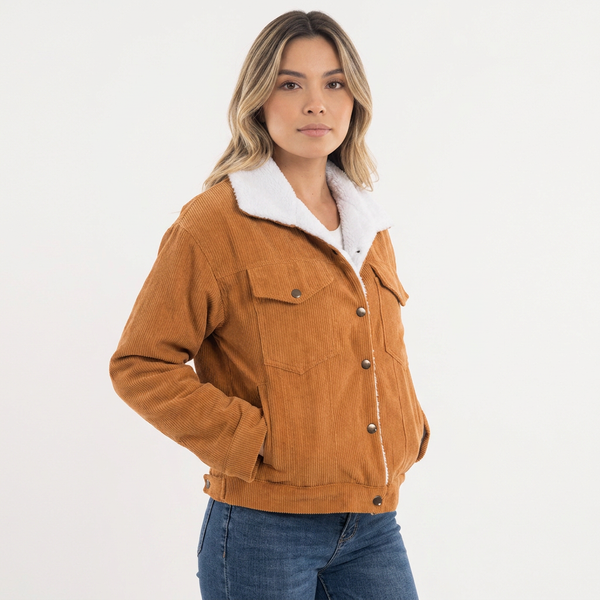 Chaqueta Pana Cuello Vuelto