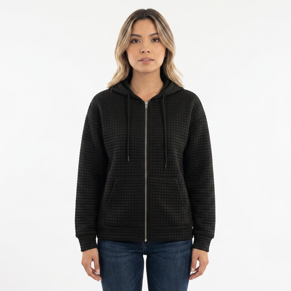 Chaqueta Capucha Material Estructurado