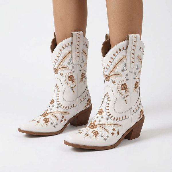 Botas Cowboy Bordadas Rodilla