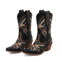 Botas Cowboy Bordadas Rodilla