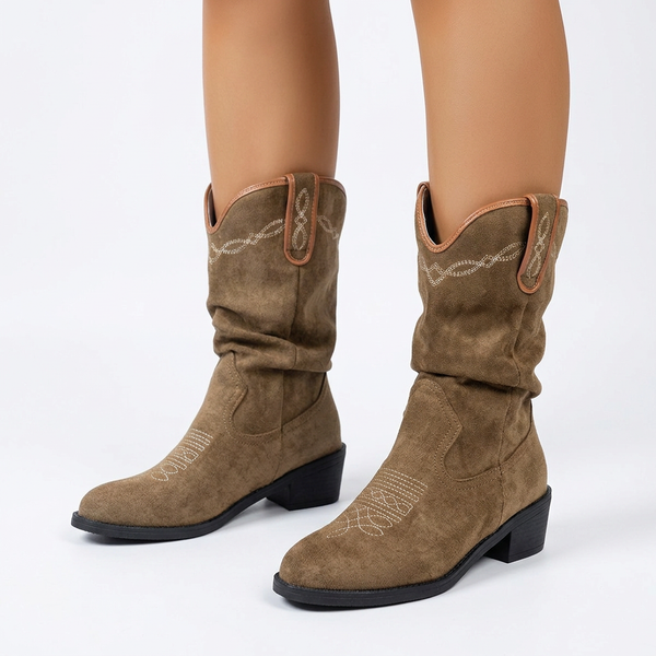 Botas Cowboy Bordado Vintage
