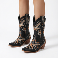 Botas Cowboy Bordadas Rodilla