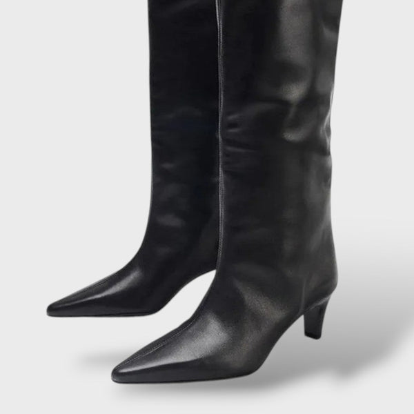 Botas Ortopédicas Caña Alta Cuero Cónico