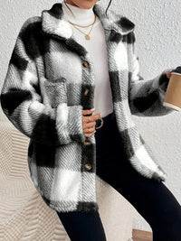 Maurelle | Chaqueta oversize de cuadros, suave y abotonada para mujer™