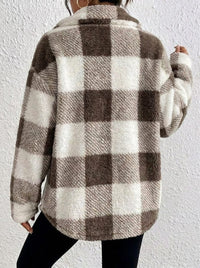 Maurelle | Chaqueta oversize de cuadros, suave y abotonada para mujer™