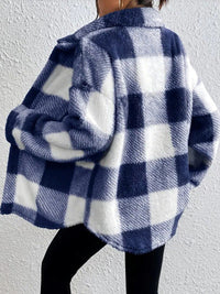 Maurelle | Chaqueta oversize de cuadros, suave y abotonada para mujer™