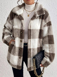 Maurelle | Chaqueta oversize de cuadros, suave y abotonada para mujer™