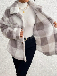Maurelle | Chaqueta oversize de cuadros, suave y abotonada para mujer™