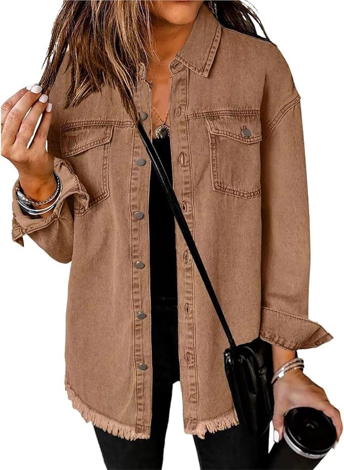 Natania | Chaqueta vaquera oversize con botones para mujer™
