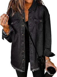 Natania | Chaqueta vaquera oversize con botones para mujer™