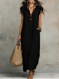 Chiara · Vestido Maxi Bohemio con Escote en V