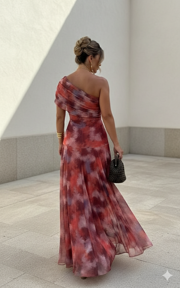Uma · Vestido Largo Fluido de Satén