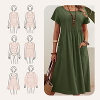 Elsa · Vestido Plisado con Bolsillos